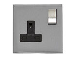 M Marcus Electrical Winchester Single 13 AMP Switched Socket, Satin Chrome - W03.240.SCBK