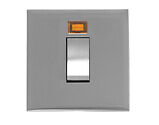 M Marcus Electrical Winchester 45 Amp Cooker Switch With Neon, Satin Chrome - W03.263.SCBK