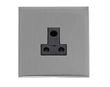 M Marcus Electrical Winchester 5 Amp 3 Round Pin Socket, Satin Chrome - W03.282.BK