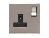 M Marcus Electrical Winchester Single 13 AMP Switched Socket, Satin Nickel - W05.240.SNBK