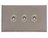 M Marcus Electrical Winchester 20 AMP 3 Gang 2 Way Dolly Switch, Satin Nickel - W05.2420.SN