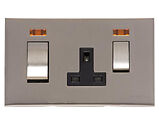M Marcus Electrical Winchester 45A Cooker Unit/13A Socket With Neon, Satin Nickel - W05.262.SNBK