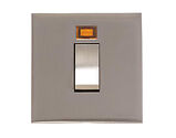 M Marcus Electrical Winchester 45 Amp Cooker Switch With Neon, Satin Nickel - W05.263.SNBK