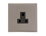 M Marcus Electrical Winchester 5 Amp 3 Round Pin Socket, Satin Nickel - W05.282.BK