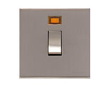 M Marcus Electrical Winchester 20 Amp D.P. Switch With Neon, Satin Nickel - W05.506.SNBK