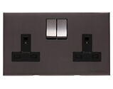 M Marcus Electrical Winchester Double 13 AMP Switched Socket, Matt Bronze - W09.250.DBZ
