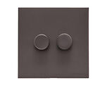 M Marcus Electrical Winchester 2 Gang Trailing Edge LED Dimmer Switch, Matt Bronze - W09.570.TED