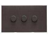 M Marcus Electrical Winchester 3 Gang Trailing Edge LED Dimmer Switch, Matt Bronze - W09.580.TED