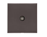 M Marcus Electrical Winchester 1 Gang TV/Coaxial Sockets (Non-Isolated OR Isolated), Matt Bronze - W09.610.BK