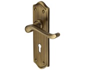 Heritage Brass Buckingham Antique Brass Door Handles - W4200-AT (sold in pairs)