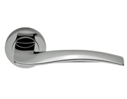Carlisle Brass Manital Wind Door Handles On Round Rose, Polished Chrome - WD5CP (sold in pairs)