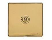M Marcus Electrical Vintage 20 AMP 1 Gang Intermediate Dolly Switch, Polished Brass - X01.2401.PB
