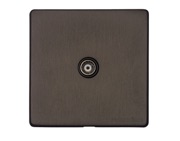 M Marcus Electrical Vintage 1 Gang TV/Coaxial Sockets (Non-Isolated OR Isolated), Matt Bronze - X09.121.BK