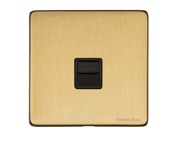 M Marcus Electrical Vintage 1 Gang Telephone & Data Sockets (Master OR Secondary Line), Satin Brass - X44.166.BK