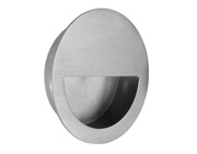 Access Hardware Half Moon Round Flush Pull Handle (90mm Diameter), Satin Stainless Steel - X88110S
