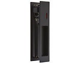 Access Hardware Vertical Sliding Door Lock Kit With Indicator For Bathroom Door, Matt Black - X89002MB