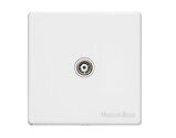 M Marcus Electrical Vintage 1 Gang TV/Coaxial Sockets (Non-Isolated OR Isolated), Gloss White - XGL.121.W