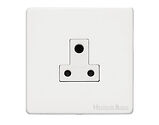 M Marcus Electrical Vintage 5 Amp 3 Round Pin Socket, Gloss White - XGL.182.W
