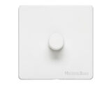 M Marcus Electrical Vintage 1 Gang 2 Way Push On/Off Dimmer Switch, Gloss White (250 OR 400 Watts) - XGL.260.250