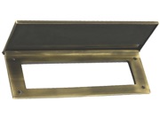 Prima Horizontal Internal Door Tidy With Draught Excluder (260mm x 88mm OR 310mm x 115mm), Antique Brass - XL2012