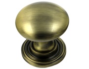 Prima Ringed Plate Cupboard Knob (32mm OR 38mm), Antique Brass - XL2027A 