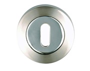 Excel Standard Profile Escutcheon, Dual Finish Polished Chrome & Satin Chrome - XL3851 (sold in pairs)