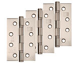 Excel Hardware 4 Inch Fire Rated, Stainless Steel, Ball Bearing Slimline Knuckle Hinges, Satin Finish - XL830 (sold in packs of 3)