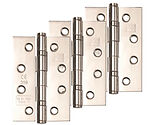 Excel Hardware 4 Inch Fire Rated, Stainless Steel, Ball Bearing Slimline Knuckle Hinges, Polished Finish - XL831 (sold in packs of 3)
