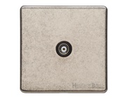 M Marcus Electrical Vintage 1 Gang TV/Coaxial Sockets (Non-Isolated OR Isolated), Rustic Nickel - XRN.121.BK