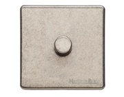 M Marcus Electrical Vintage 1 Gang 2 Way Push On/Off Dimmer Switch, Rustic Nickel (250 OR 400 Watts) - XRN.260.250