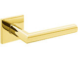 Atlantic Tupai Exclusivo Covela 5mm Slimline Designer Door Handles On Square Rose, Raw Brass - XT4002S5SRB (sold in pairs)