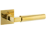 Atlantic Tupai Exclusivo Covas 5mm Slimline Designer Door Handles On Square Rose, Raw Brass - XT4071S5SRB (sold in pairs)