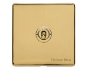 M Marcus Electrical Studio 20 AMP 1 Gang 2 Way Dolly Switch, Polished Brass (Trimless) - Y01.2400.PB