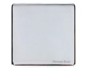 M Marcus Electrical Studio Single Blank Plate, Polished Chrome - Y02.231