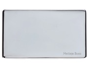 M Marcus Electrical Studio Double Blank Plate, Polished Chrome - Y02.232
