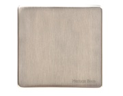M Marcus Electrical Studio Single Blank Plate, Satin Nickel - Y05.231