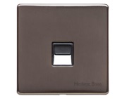 M Marcus Electrical Studio 1 Gang Tel & Data Sockets (Master OR Secondary Line), Polished Bronze - Y07.266