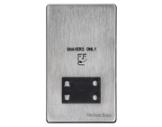 M Marcus Electrical Studio Shaver Socket Dual Output 110/240V, Satin Chrome - Y33.285