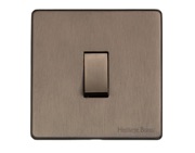 M Marcus Electrical Studio 1 Gang 2 Way Switch, Aged Pewter (Trimless) - YAP.200.AP