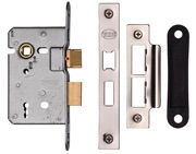 Heritage Brass 3 Lever Sash Locks (Bolt Through), Polished Chrome / Polished Nickel - YKASL-PC&PN