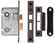 Heritage Brass 2.5 Inch Bathroom Locks (Bolt Through), Matt Bronze - YKABL-MB