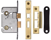Heritage Brass 2.5 Inch Or 3 Inch Bathroom Locks (Bolt Through), Satin Brass - YKABL-SB