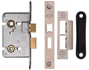 Heritage Brass 2.5 Inch Or 3 Inch Bathroom Locks (Bolt Through), Satin Nickel / Satin Chrome - YKABL-SN&SC