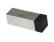 Zoo Hardware ZAS Square Cylinder Door Stop Without Rose (65mm Length - 20mm x 20mm Diameter), Satin Stainless Steel - ZAS12SQS