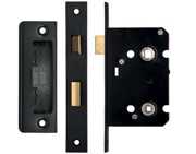 Zoo Hardware Contract Bathroom Lock (64mm OR 76mm), Powder Coated Black - ZBC64PCB