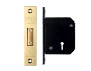 Zoo Hardware British Standard 5 Lever Chubb Retro-Fit Dead Lock (67mm OR 80mm), PVD Stainless Brass - ZBSCD67PVD