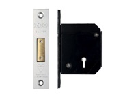 Zoo Hardware British Standard 5 Lever Chubb Retro-Fit Dead Lock (67mm OR 80mm), Satin Stainless Steel - ZBSCD67SS