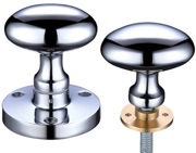Zoo Hardware Contract Oval Rim Door Knobs, Polished Chrome - ZCB34RCP (sold in pairs)