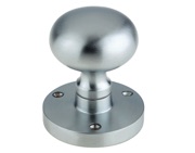 Zoo Hardware Contract Mushroom Mortice Door Knobs, Satin Chrome - ZCB35SC (sold in pairs)