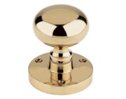 Zoo Hardware Contract Mushroom Mortice Door Knobs, Polished Brass - ZCB35 (sold in pairs)